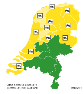landkaart nederland geel groen