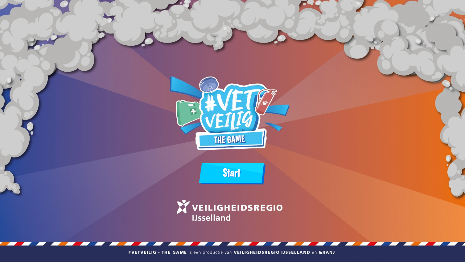 #VetVeilig the game startscherm