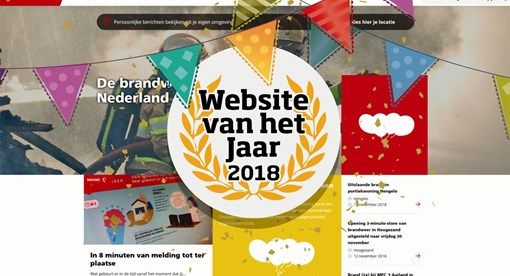 vlaggetjes met website van het jaar 2018