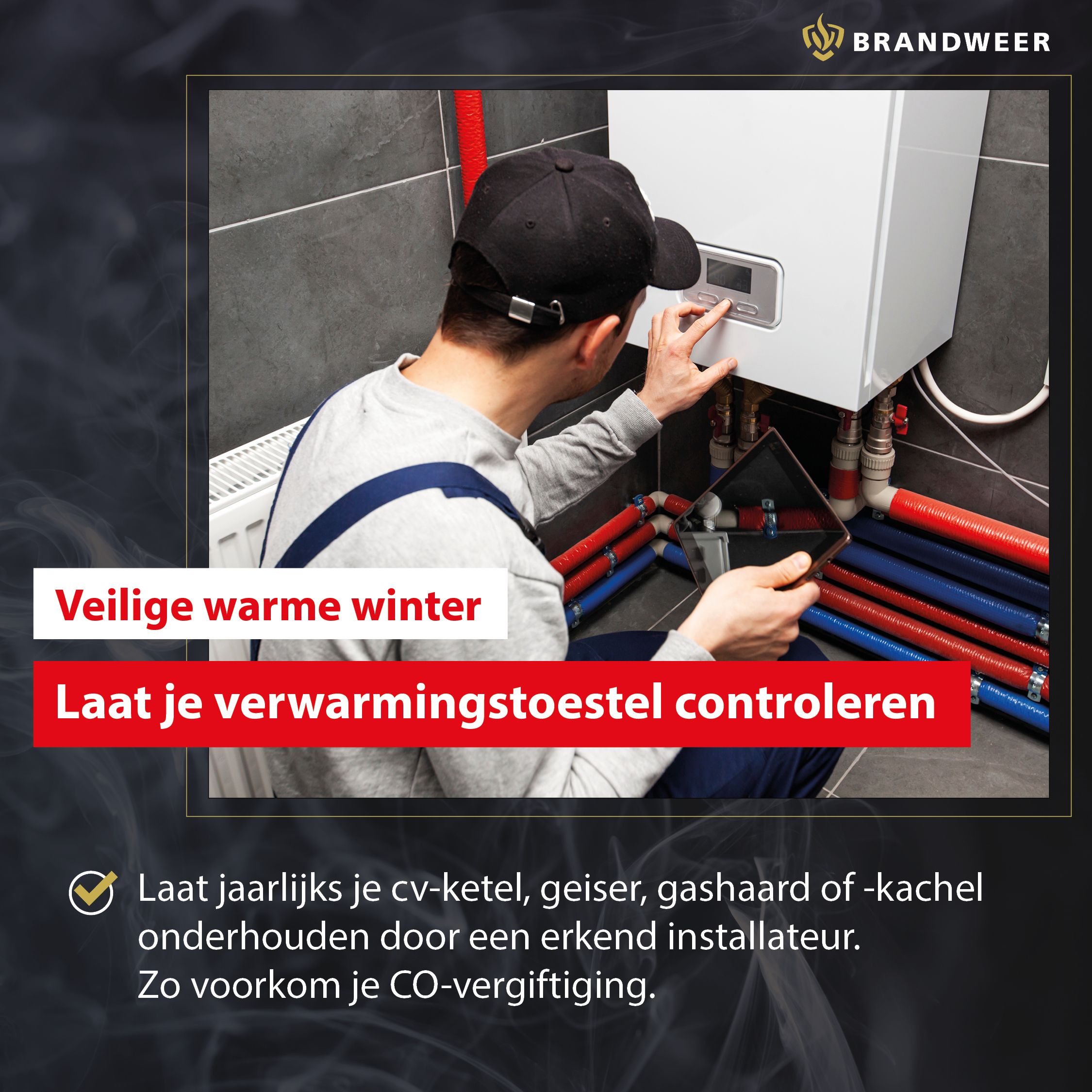 Tijdlijn CO ketel controleren 