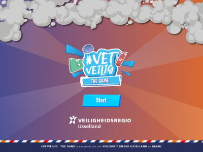#VetVeilig the game startscherm