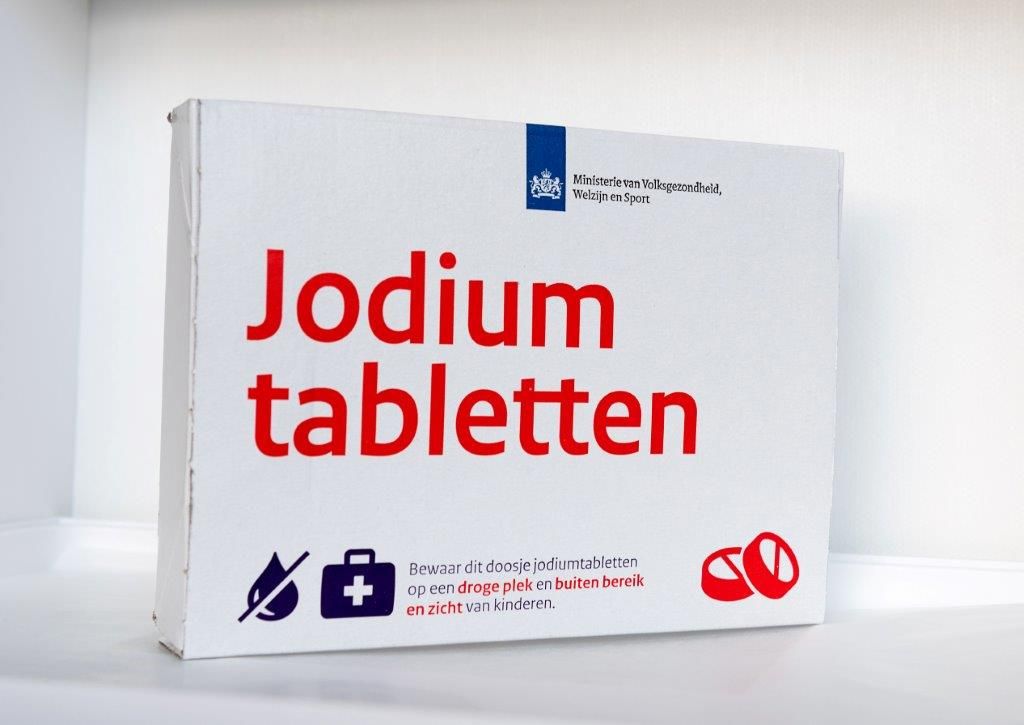 doos met jodium tabletten