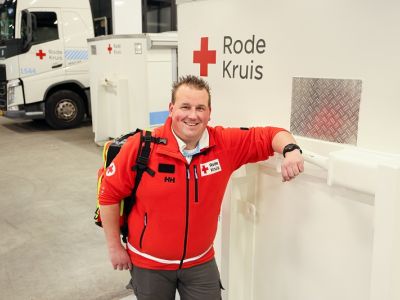 rode kruis bij vrachtwagen