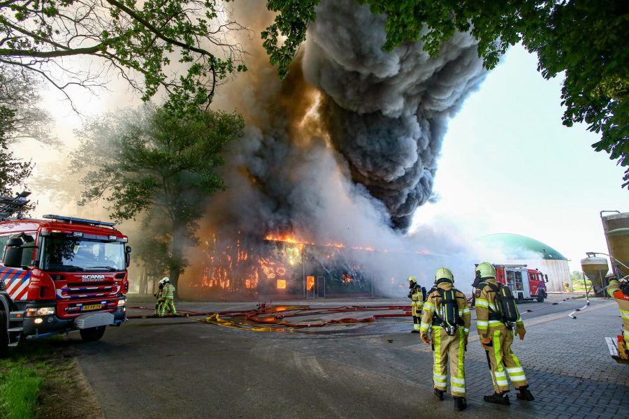 brandend pand biogas Dalfsen