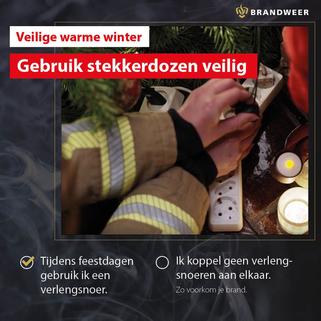 Gebruik stekkerdozen veilig
